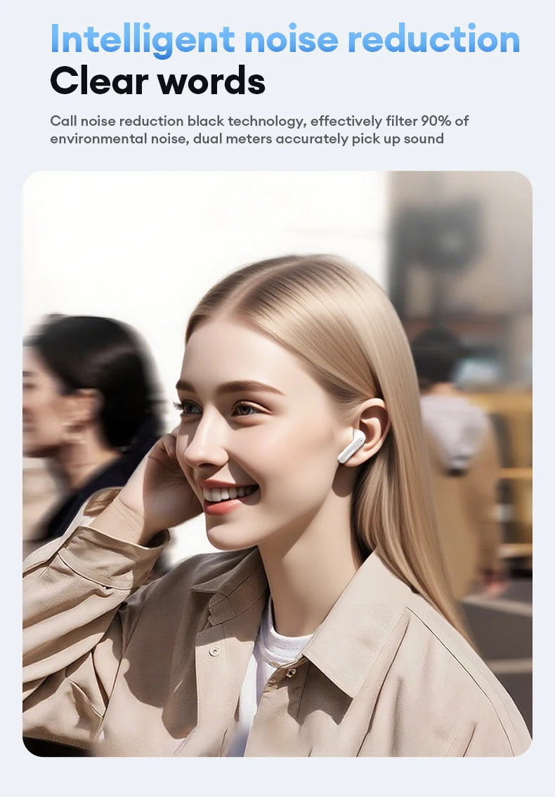 New Lenovo LE209 Wireless Bluetooth Earphone ANC Noise Reduction HiFi Music Bluetooth Headphone 30H Battery Life Gaming Headset