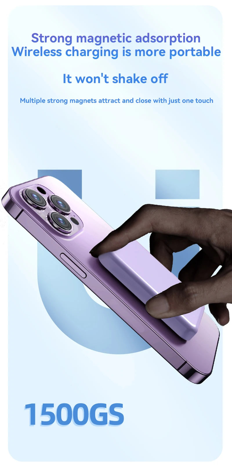 50000mAh Magnetic Power Bank Wireless PD 20W Fast Charger For Magsafe Portable Auxiliary Battery For iPhone 17 Xiaomi Huawei