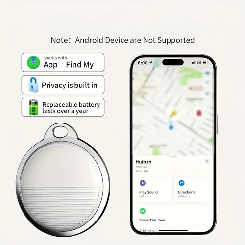 GPS Smart Anti-Lost Device - Real-Time Tracker for Pets, Elderly & Kids, No Installation Needed, iOS Compatible, Reliable & Worr