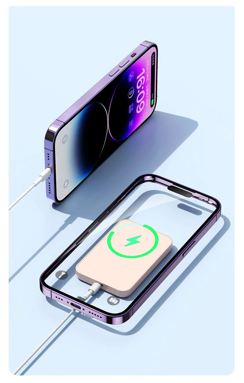 50000mAh Magnetic Power Bank Wireless PD 20W Fast Charger For Magsafe Portable Auxiliary Battery For iPhone 17 Xiaomi Huawei