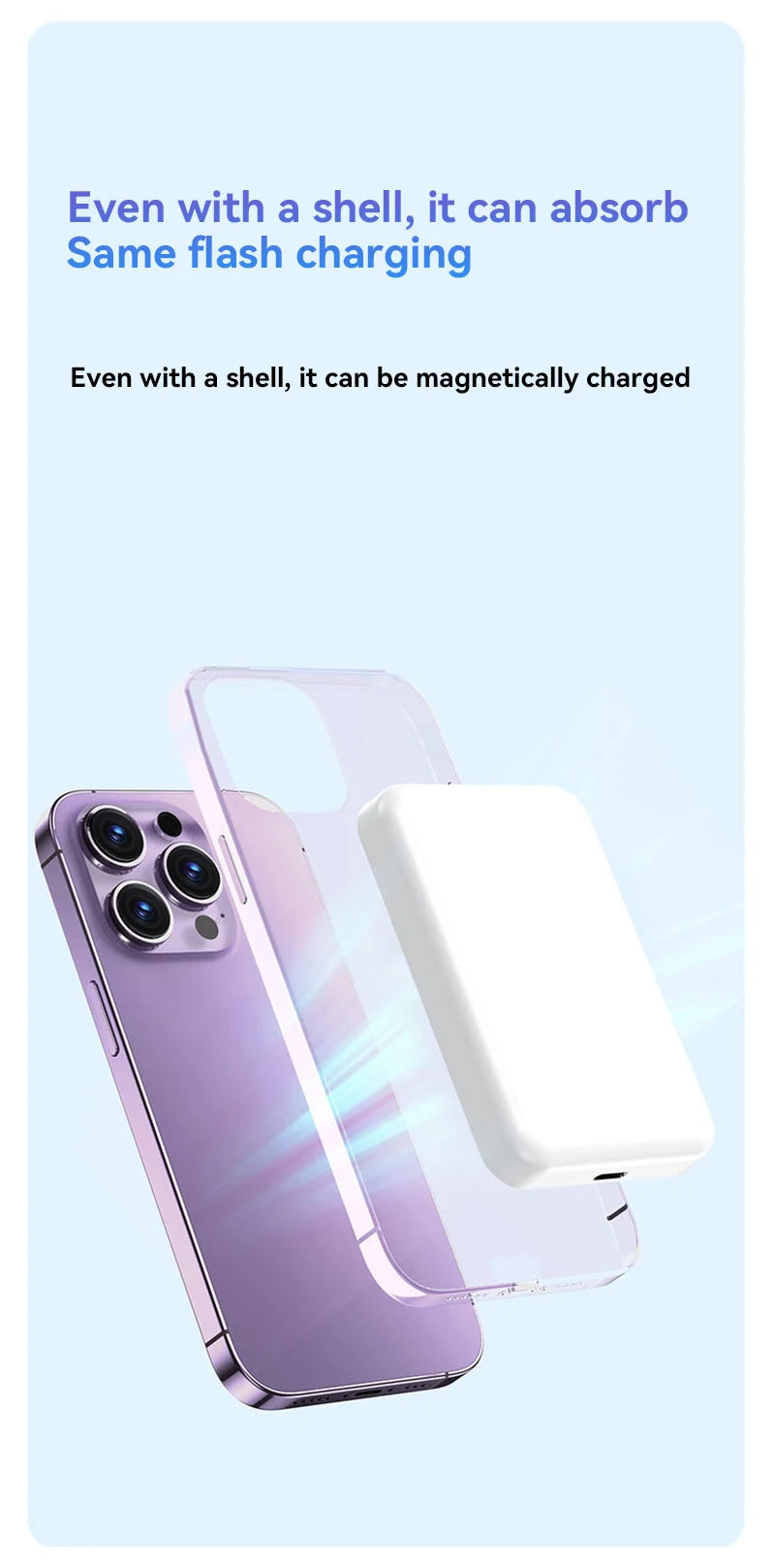 50000mAh Magnetic Power Bank Wireless PD 20W Fast Charger For Magsafe Portable Auxiliary Battery For iPhone 17 Xiaomi Huawei